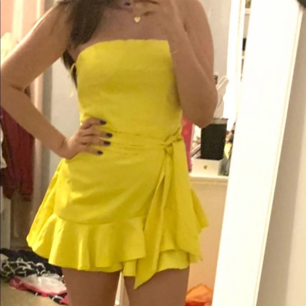Yellow Romper Dress